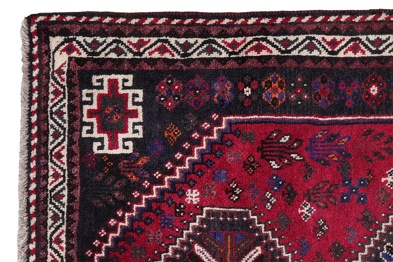 Gashgai — Hand-knotted, 122x171 cm, Red, 100% Virgin Wool | View 3