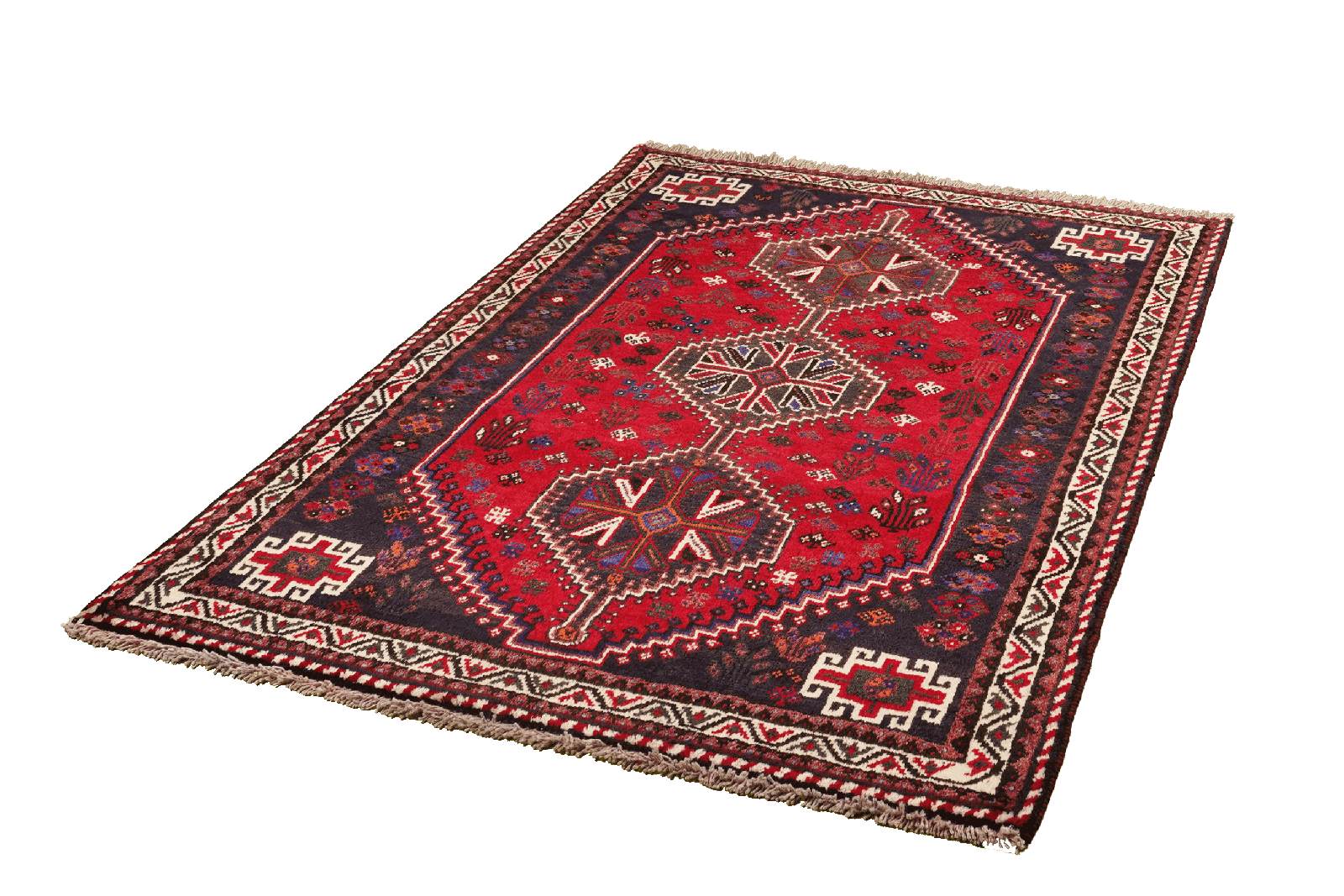 Gashgai — Hand-knotted, 122x171 cm, Red, 100% Virgin Wool | View 5