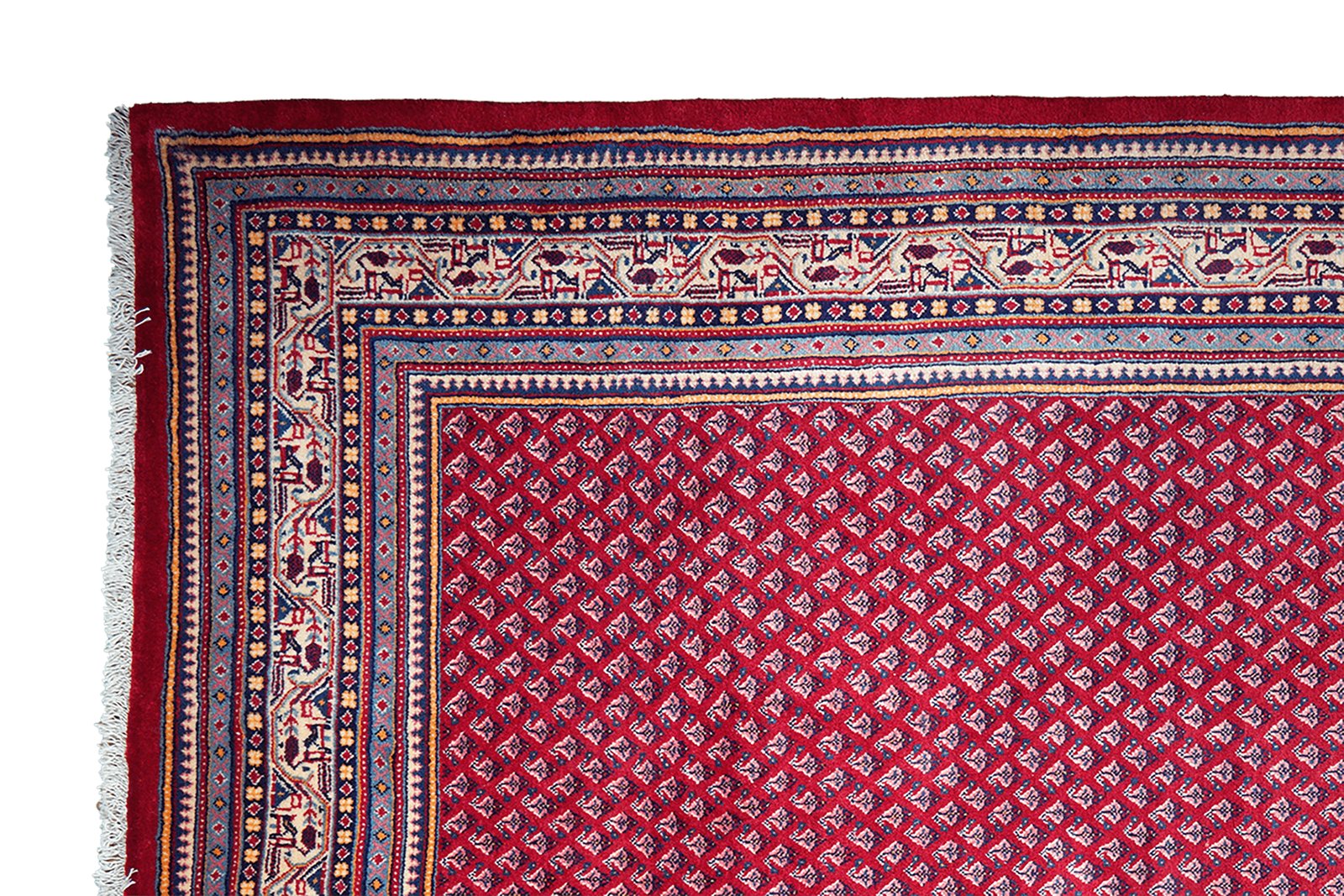 Sarough — Hand-knotted, 207x318 cm, Red, 100% Virgin Wool | View 3