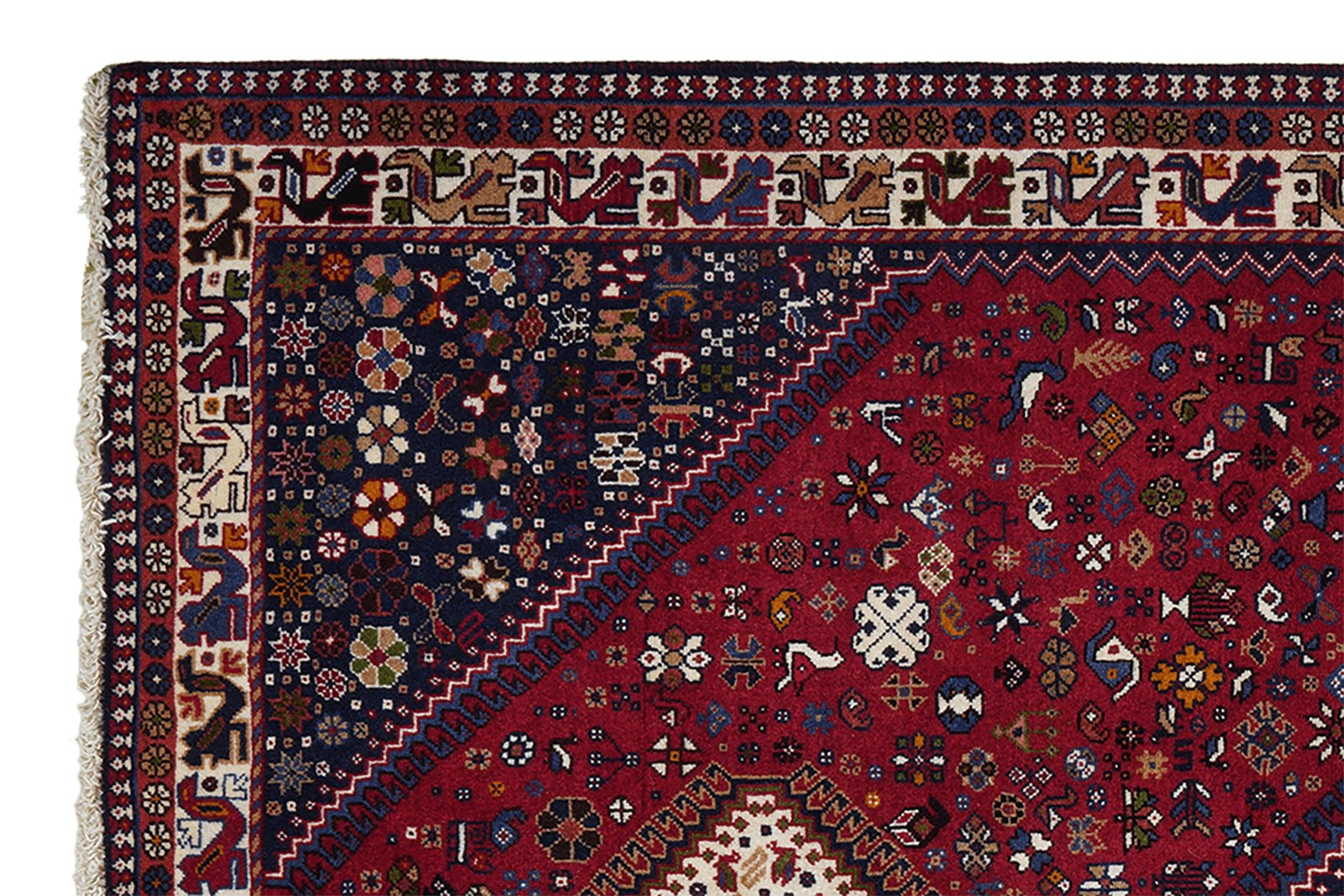 Yalameh — Hand-knotted, 156x217 cm, Red, 100% Virgin Wool | View 3