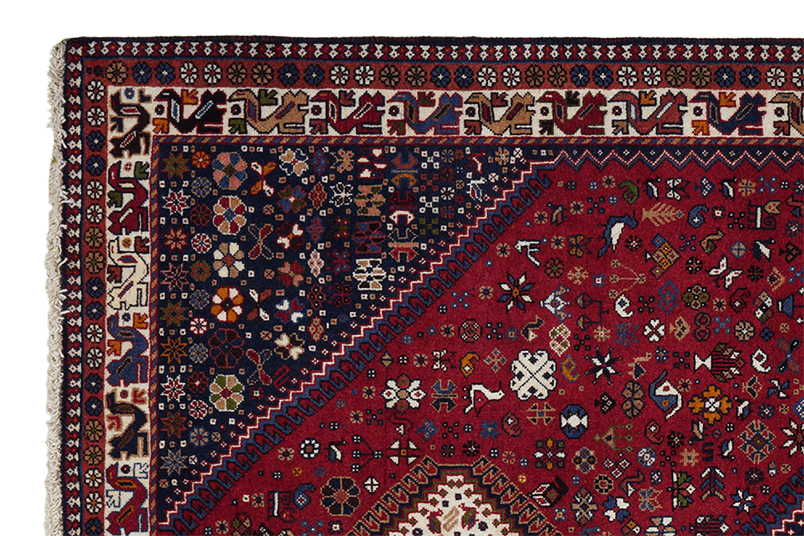 Yalameh — Hand-knotted, 156x217 cm, Red, 100% Virgin Wool | View 3