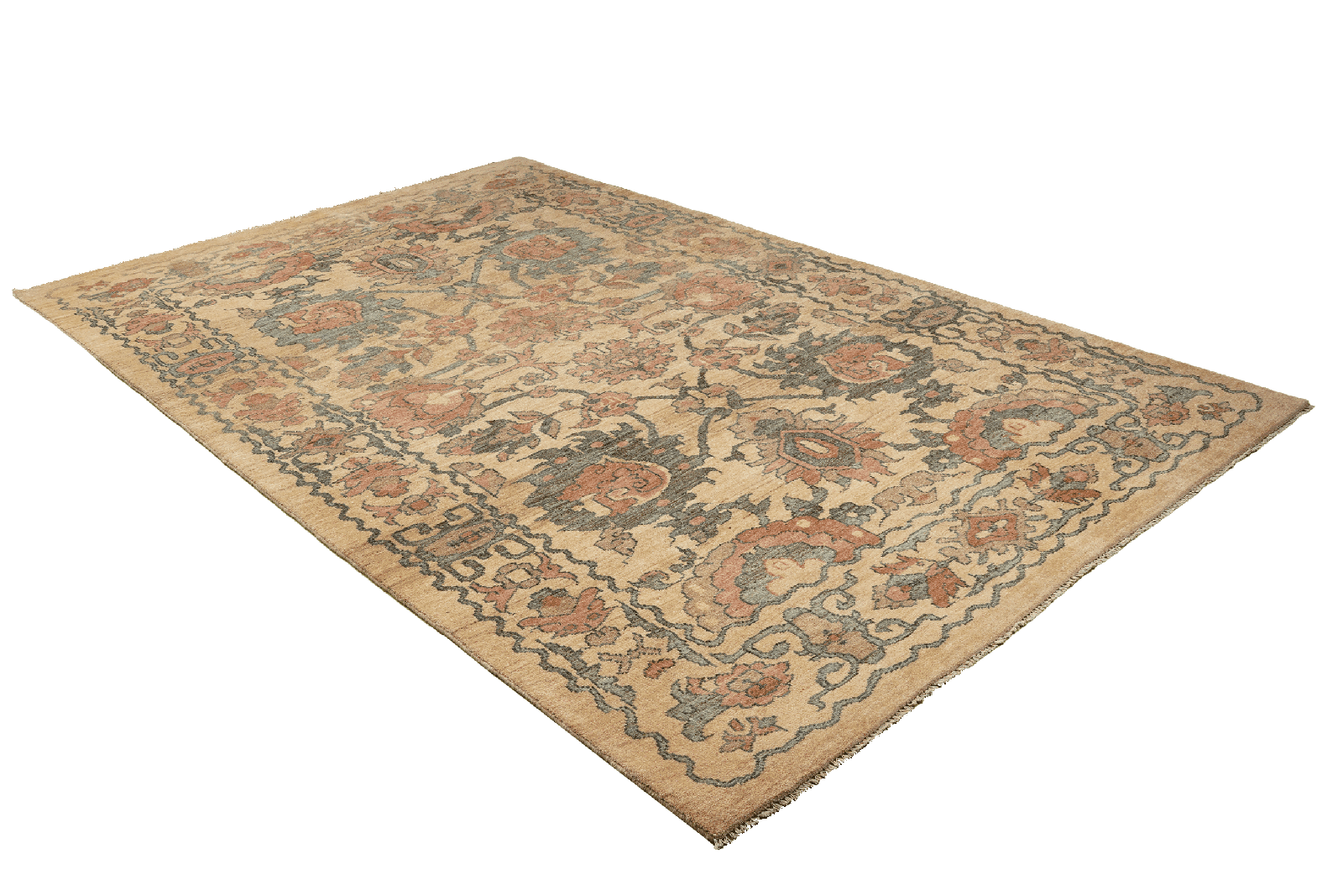Sultanabad — Hand-knotted, 190x290 cm, Beige, 100% Virgin Wool | View 4