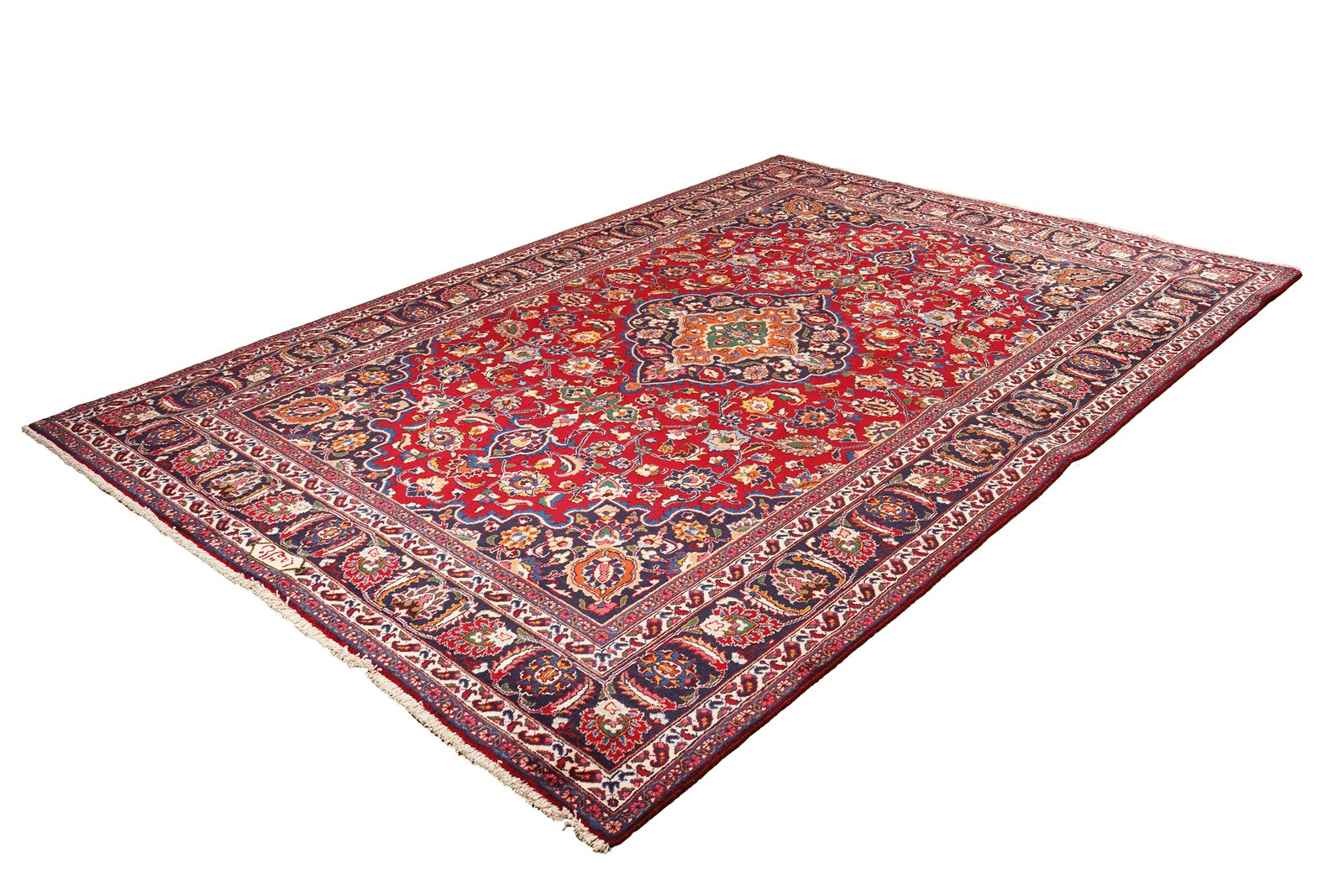 Mashad — Hand-knotted, 198x286 cm, Red, 100% Virgin Wool | View 5