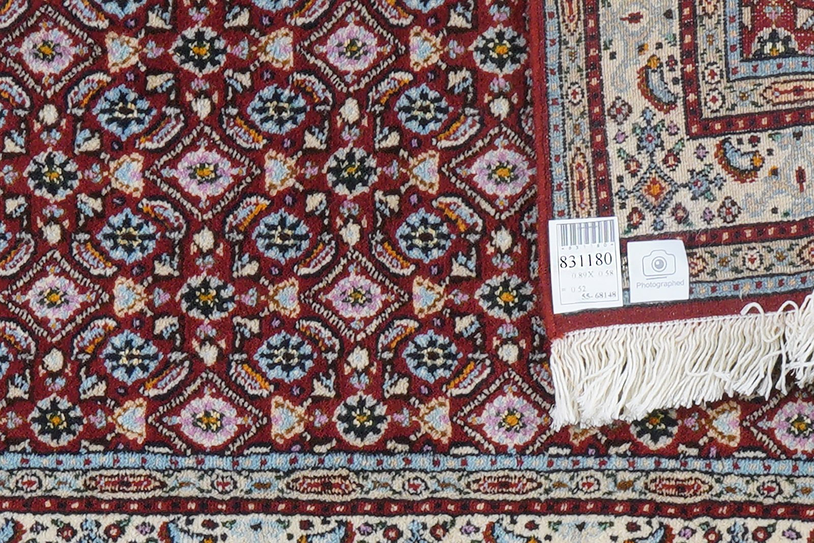 Moud Mahi — Hand-knotted, 58x89 cm, Red, 100% Virgin Wool | View 6