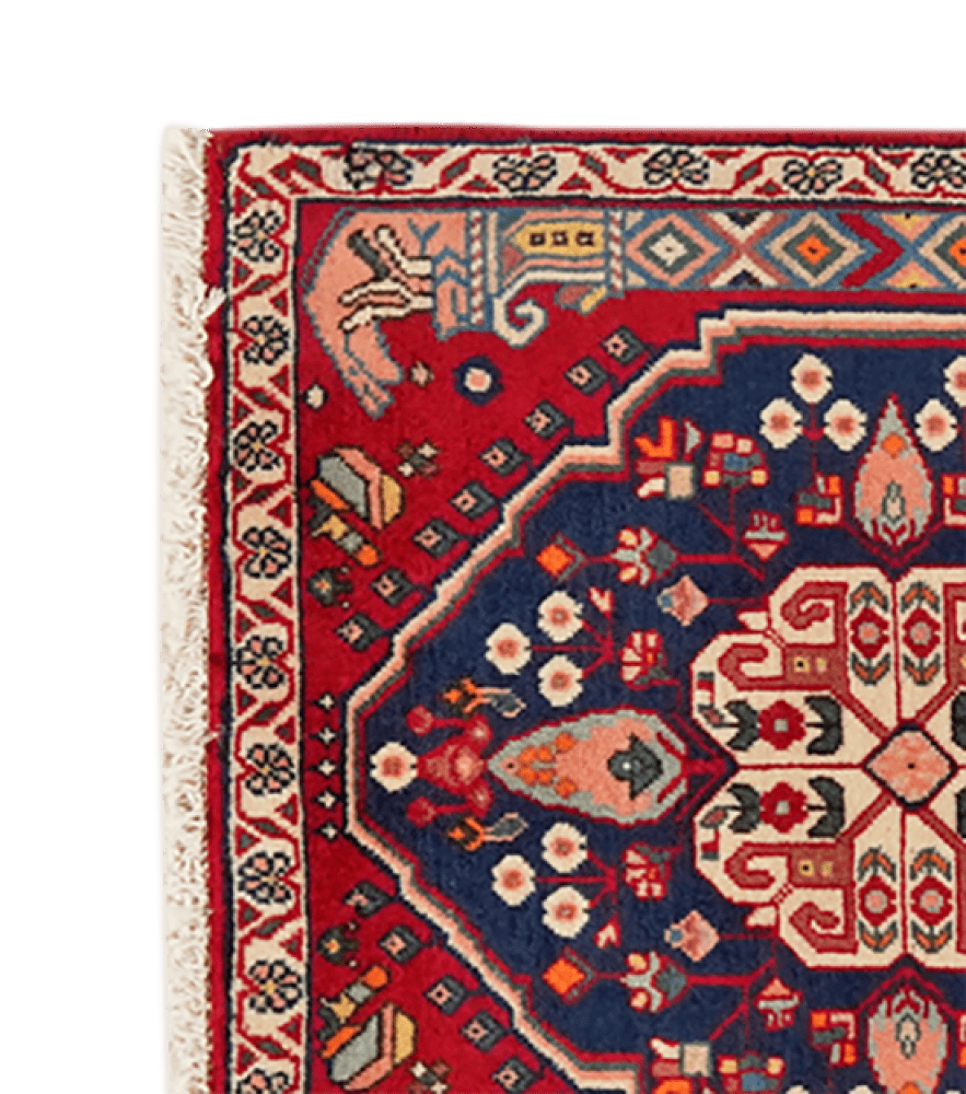 Gashgai — Hand-knotted, 57x58 cm, Red, 100% Virgin Wool | View 3