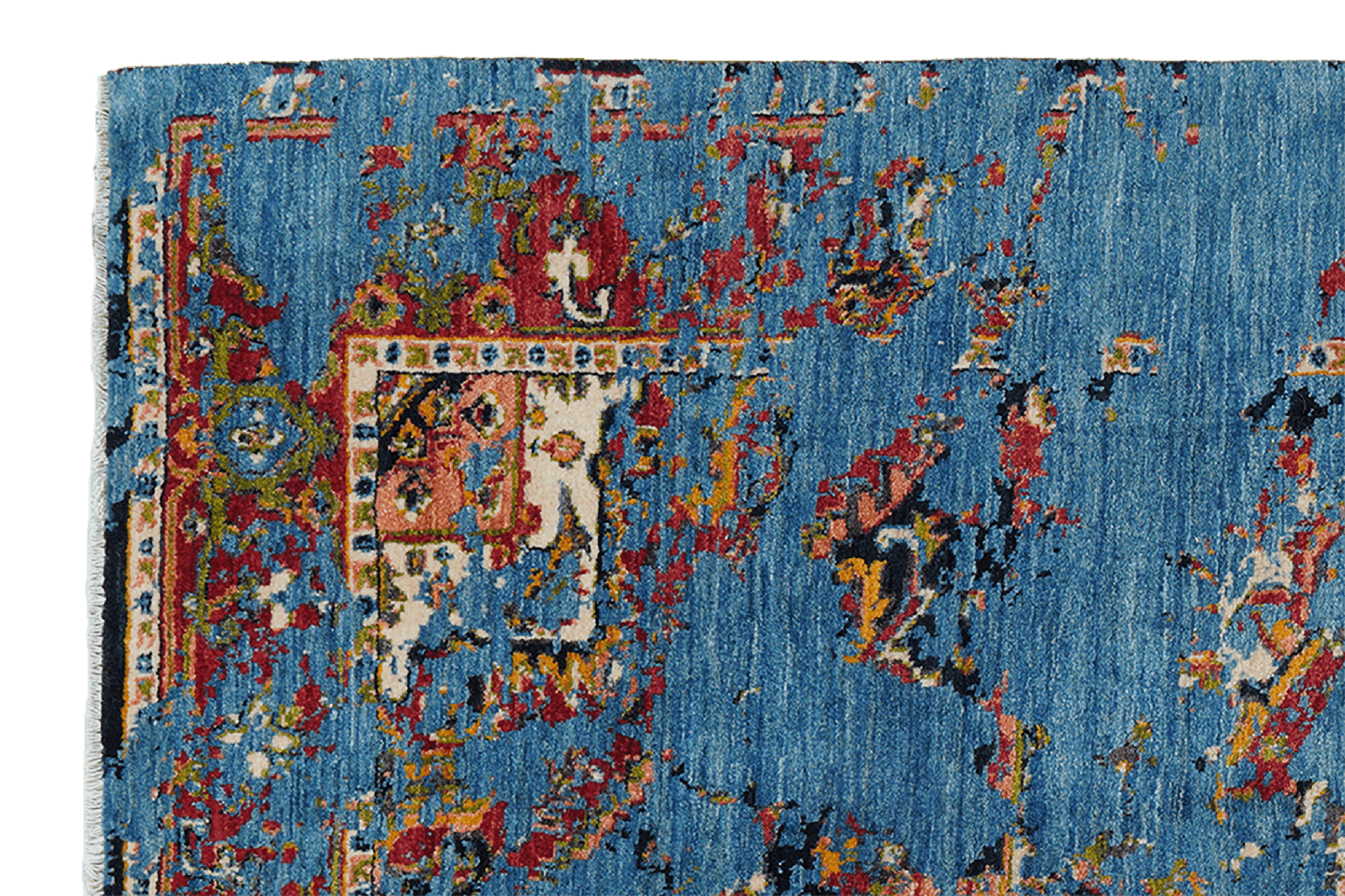 Rizbaf — Hand-knotted, 156x200 cm, Blue, 100% Virgin Wool | View 3