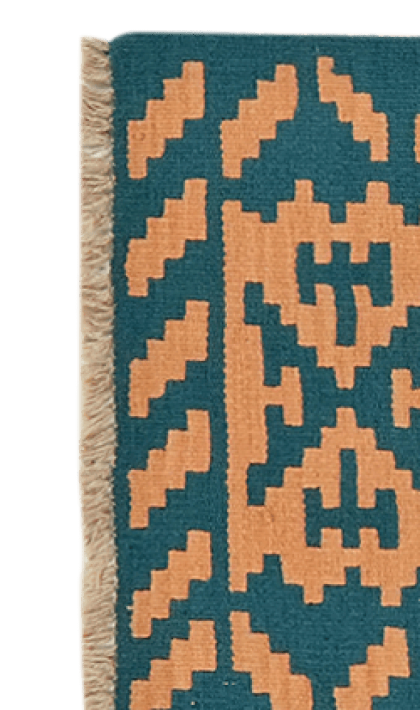 Kelim Gashgai — Handmade, 56x200 cm, Beige, 100% Virgin Wool | View 3