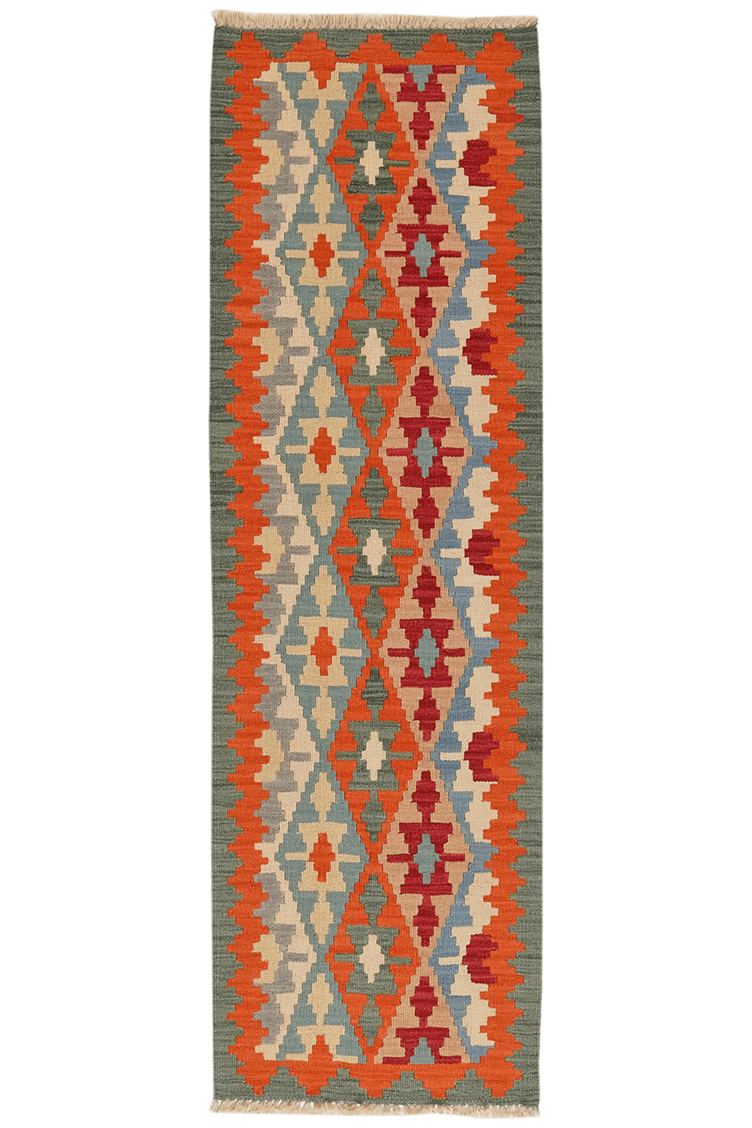 Kelim Gashgai — Handmade, 57x187 cm, Multicolor, 100% Virgin Wool | Main view