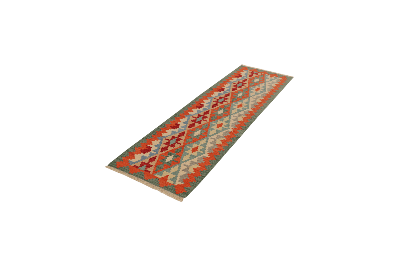 Kelim Gashgai — Handmade, 57x187 cm, Multicolor, 100% Virgin Wool | View 5