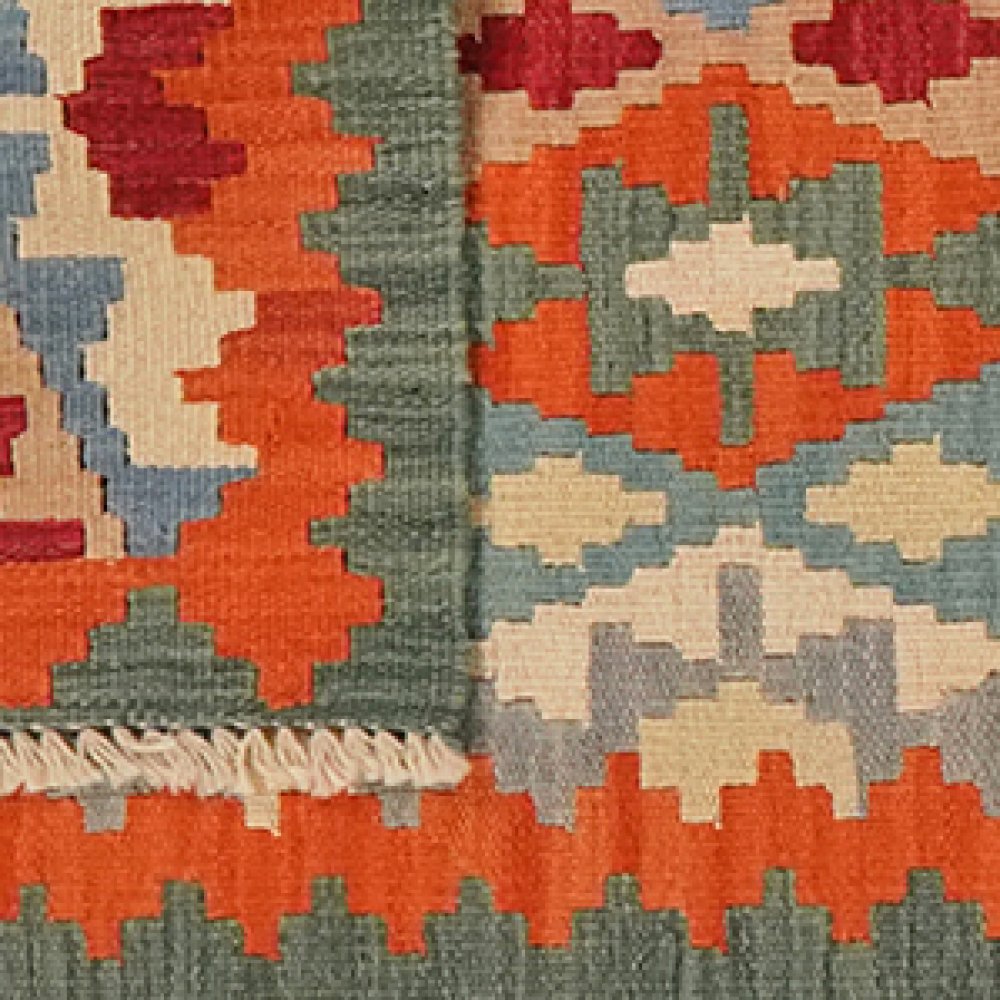 Kelim Gashgai — Handmade, 57x187 cm, Multicolor, 100% Virgin Wool | View 6