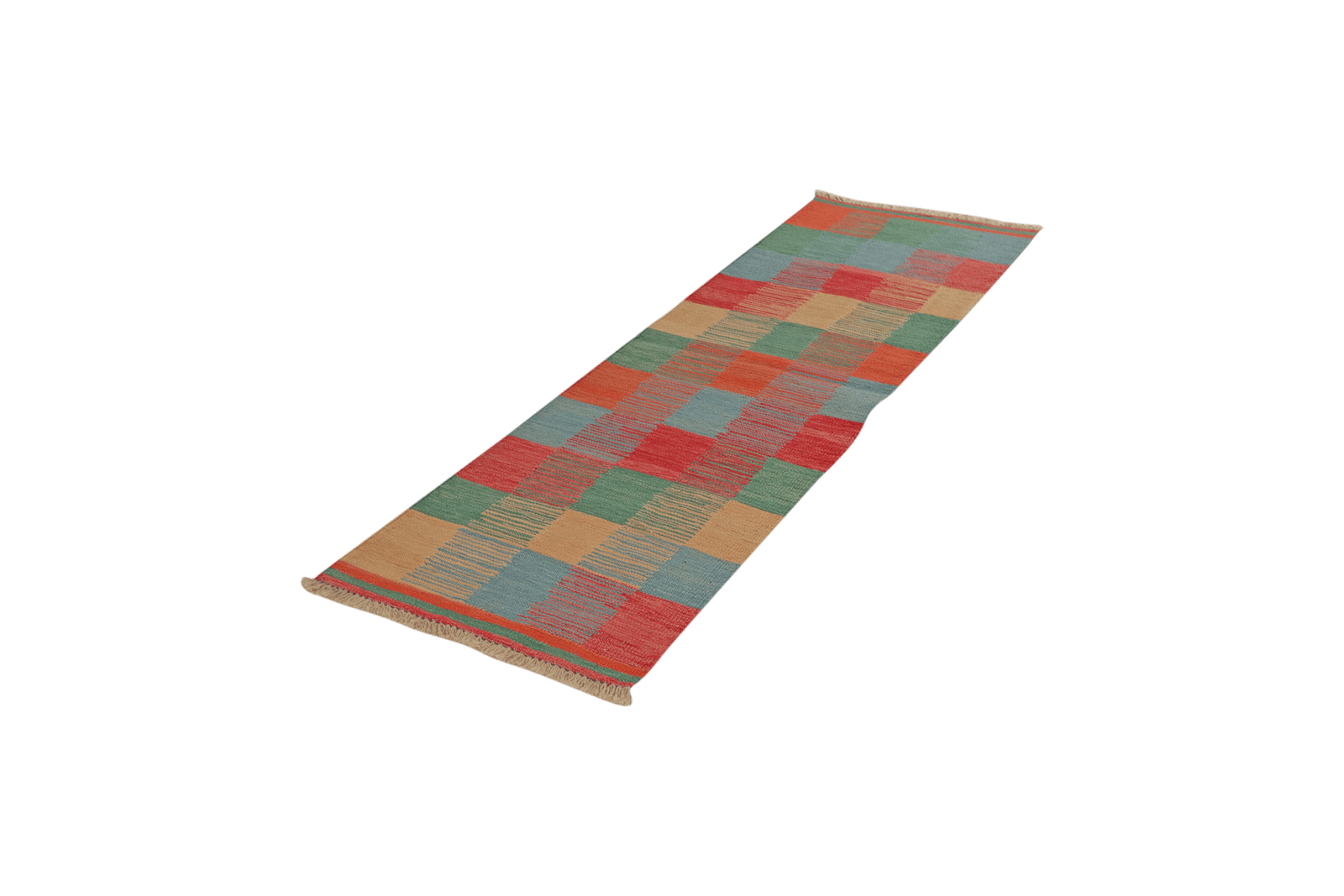 Kelim Gashgai — Handmade, 62x201 cm, Multicolor, 100% Virgin Wool | View 5