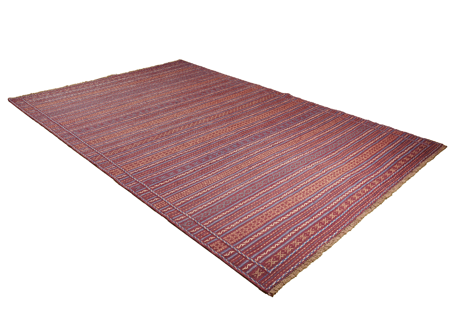 Kelim Kordi — Handmade, 203x302 cm, Violett, 100% Virgin Wool | View 4