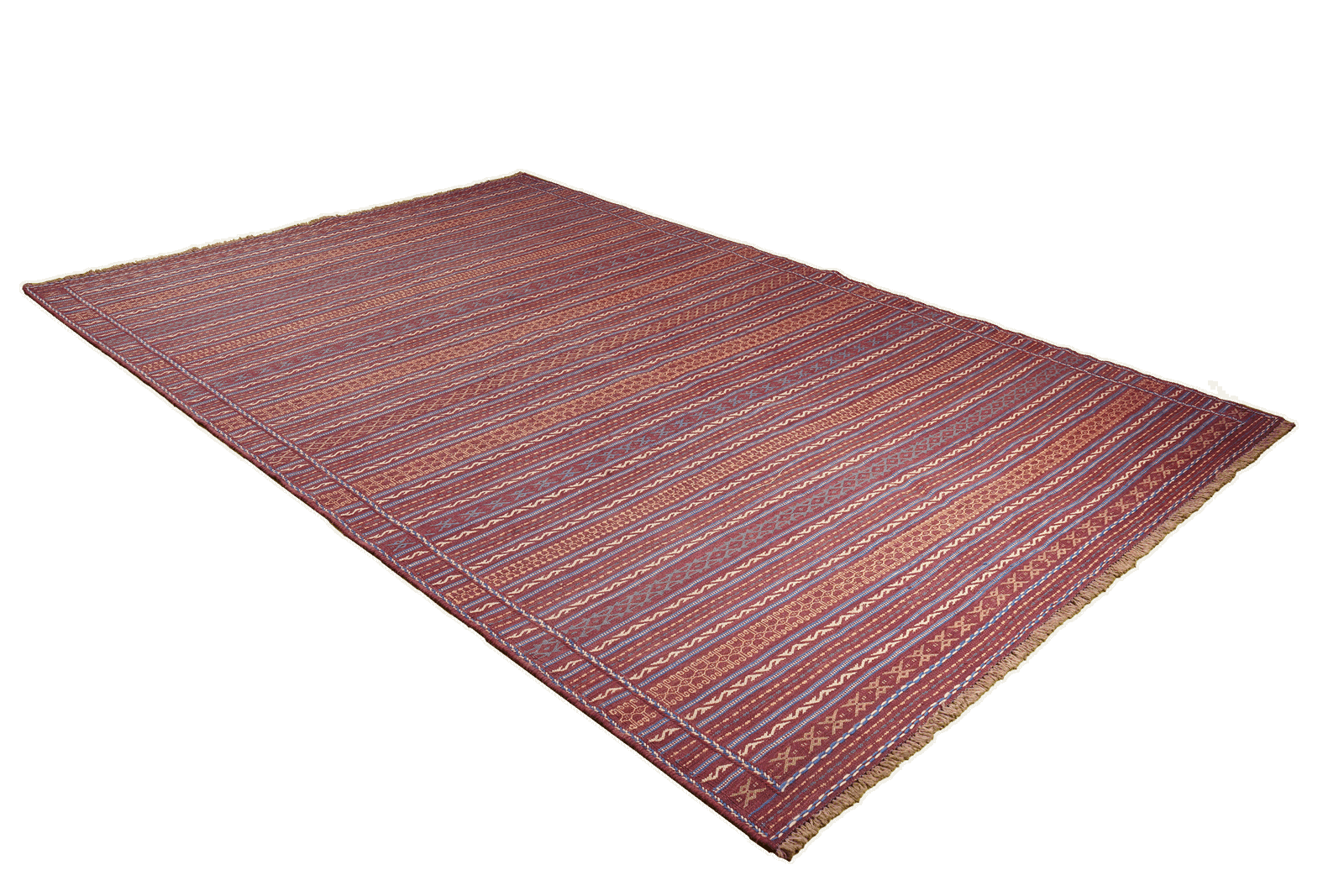 Kelim Kordi — Handgefertigt, 302x203 cm, Violett,beige,blau, 100% Virgin Wool | View 5