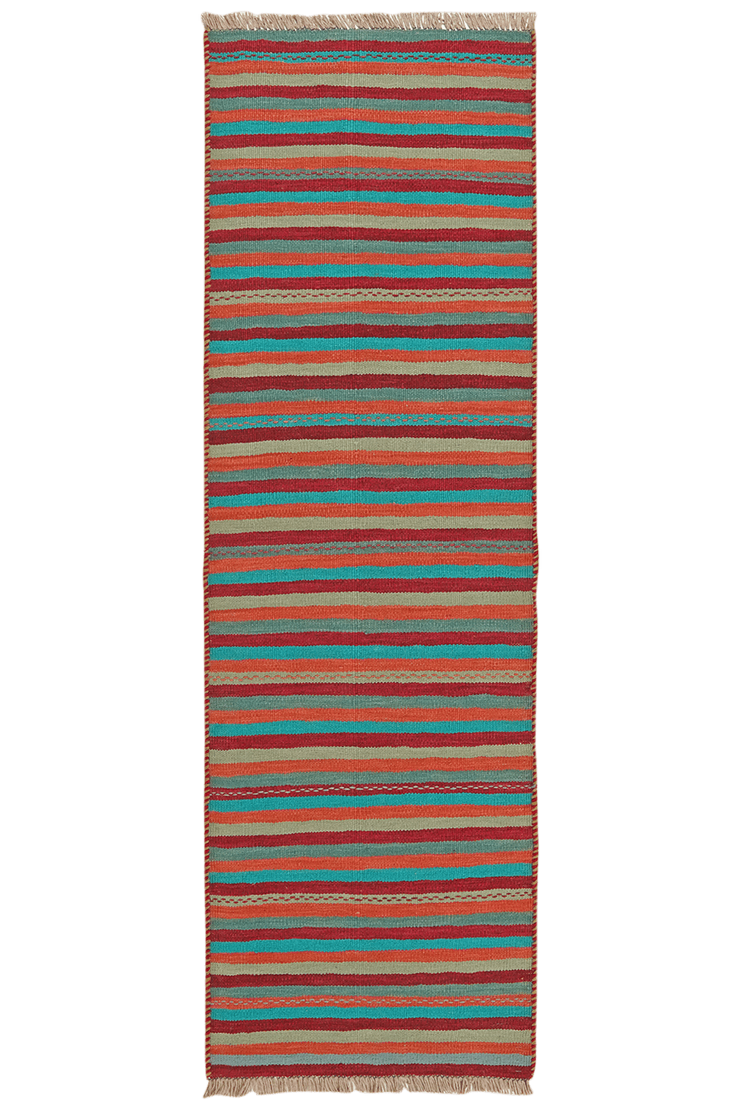 Kelim Gashgai — Handmade, 63x195 cm, Multicolor, 100% Virgin Wool | Main view