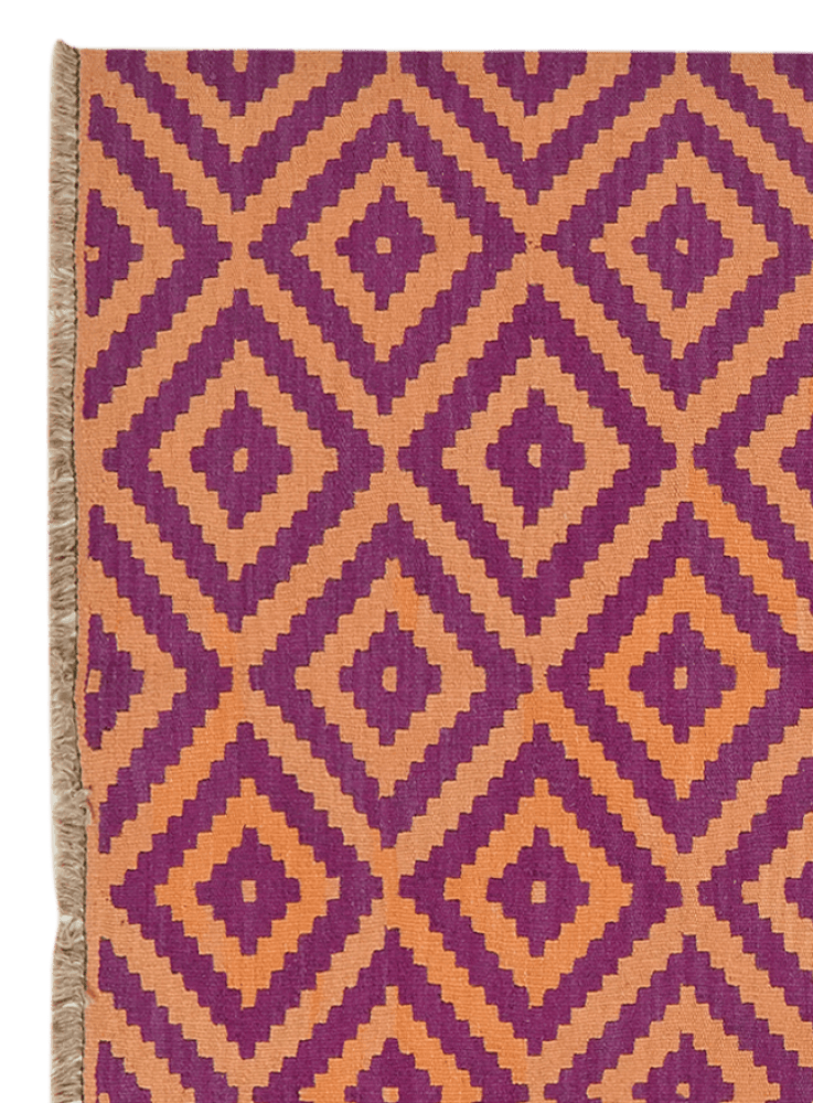 Kelim Gashgai — Handmade, 119x180 cm, Violett, 100% Virgin Wool | View 3