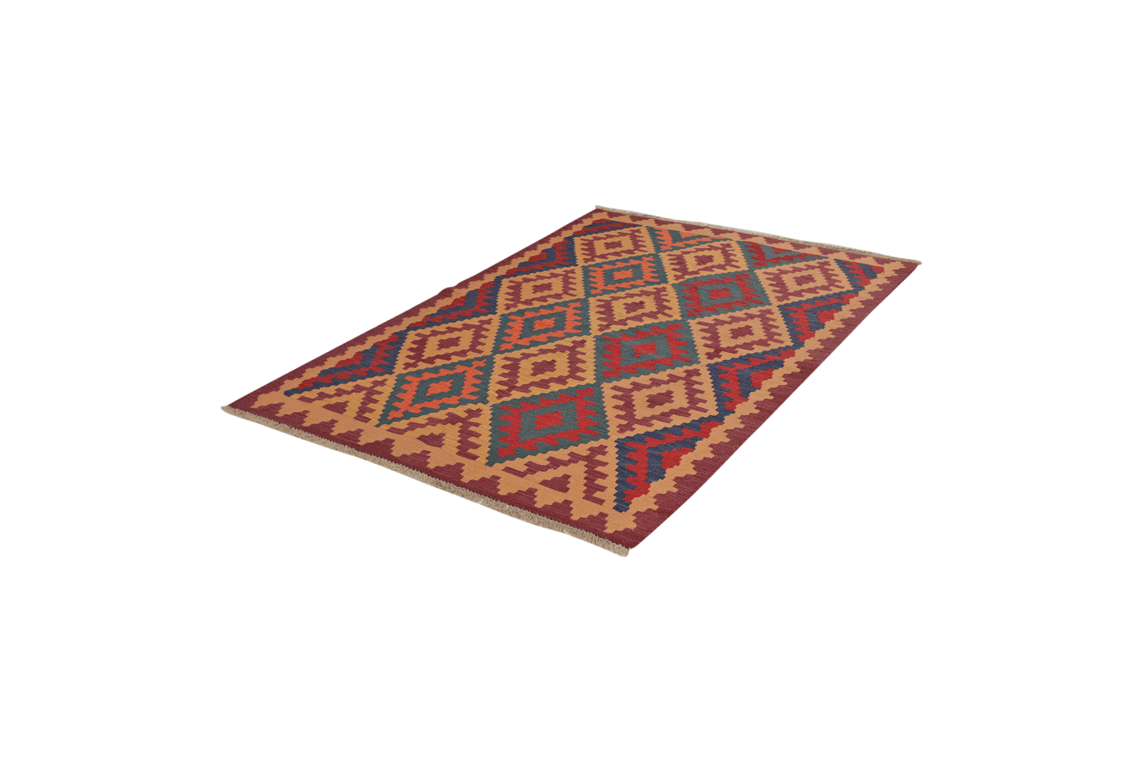Kelim Gashgai — Handmade, 130x177 cm, Multicolor, 100% Virgin Wool | View 5