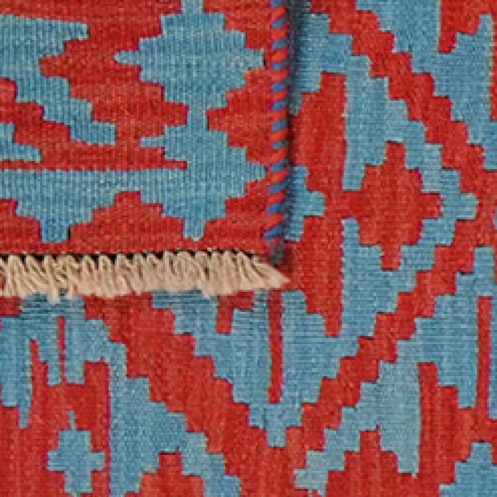 Kelim Gashgai — Handmade, 58x192 cm, Red, 100% Virgin Wool | View 6