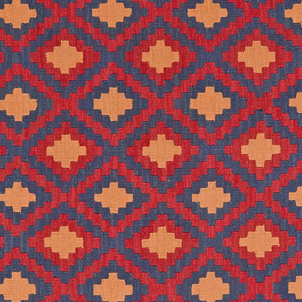 Kelim Gashgai — Handmade, 129x182 cm, Red, 100% Virgin Wool | View 4