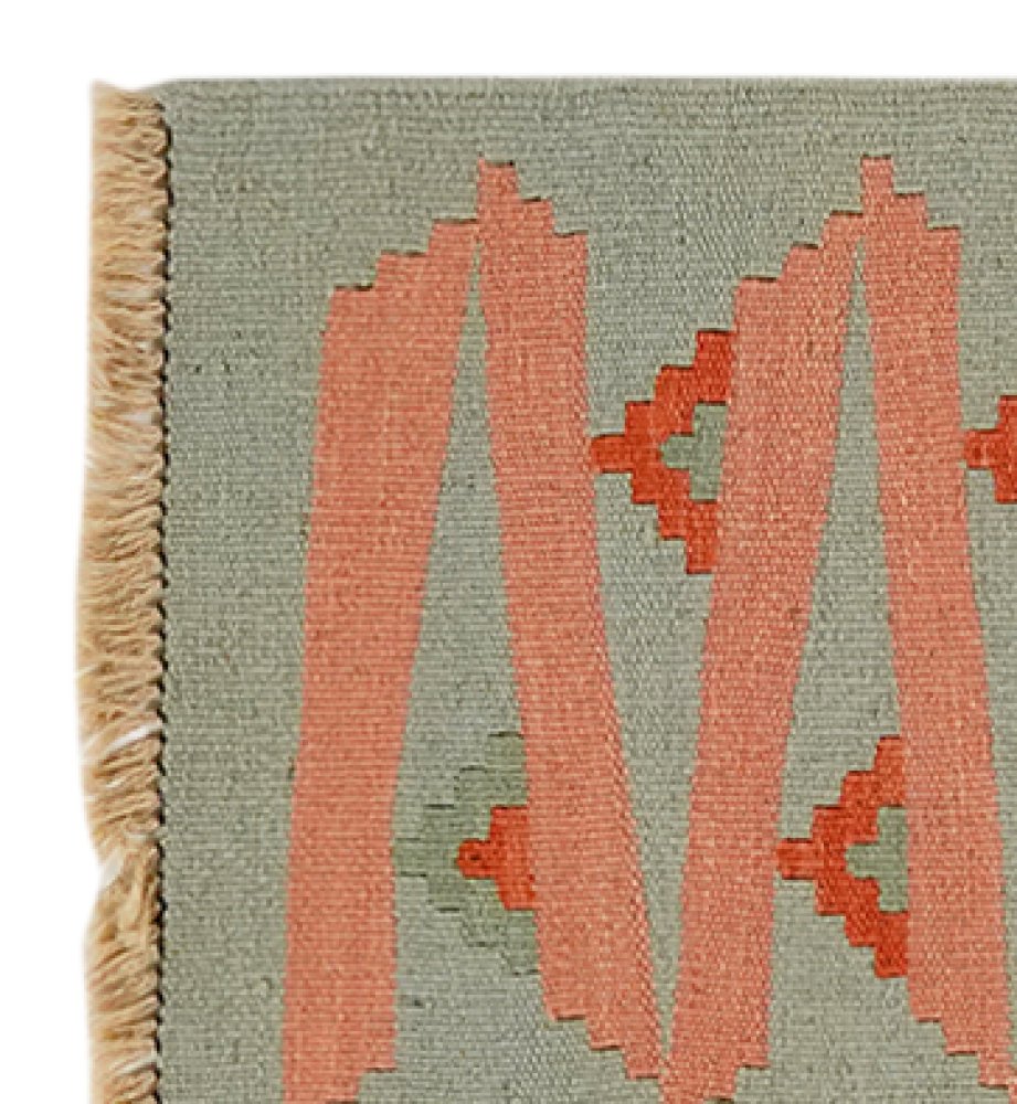 Kelim Gashgai — Handmade, 41x58 cm, Pink, 100% Virgin Wool | View 3