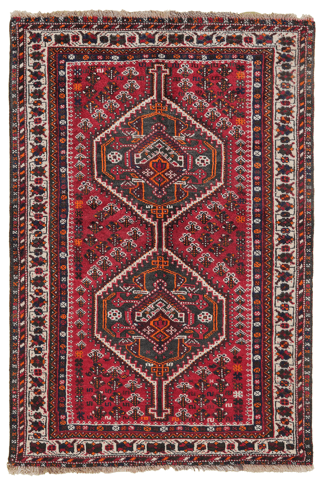 Shiraz — Hand-knotted, 106x157 cm, Red, 100% Virgin Wool | Main view