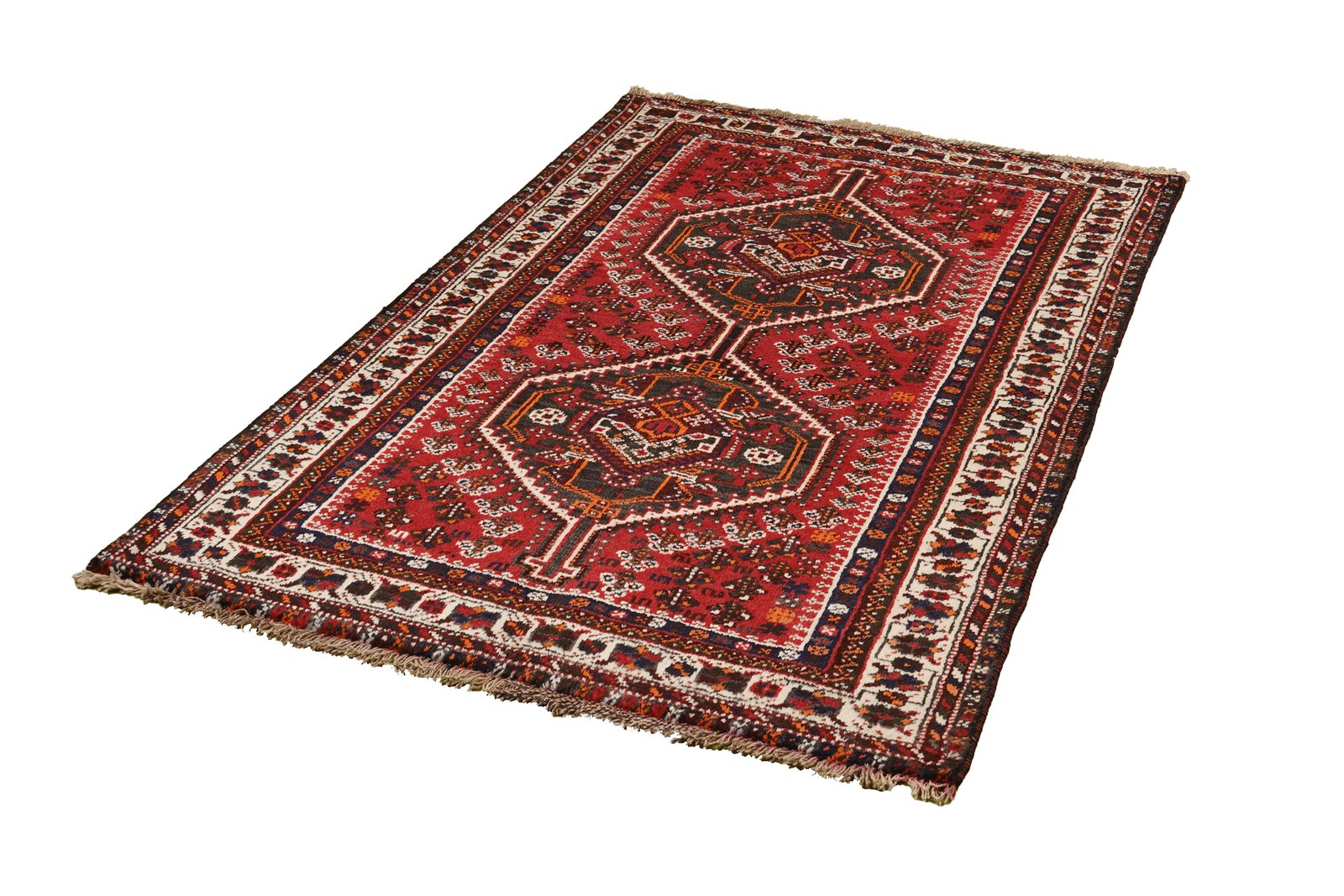 Shiraz — Hand-knotted, 106x157 cm, Red, 100% Virgin Wool | View 5