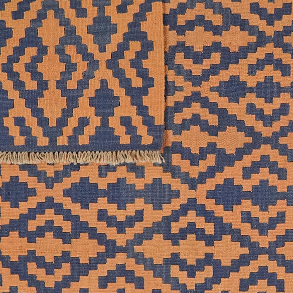 Kelim Gashgai — Handgefertigt, 195x157 cm, Beige, 100% Virgin Wool | View 7