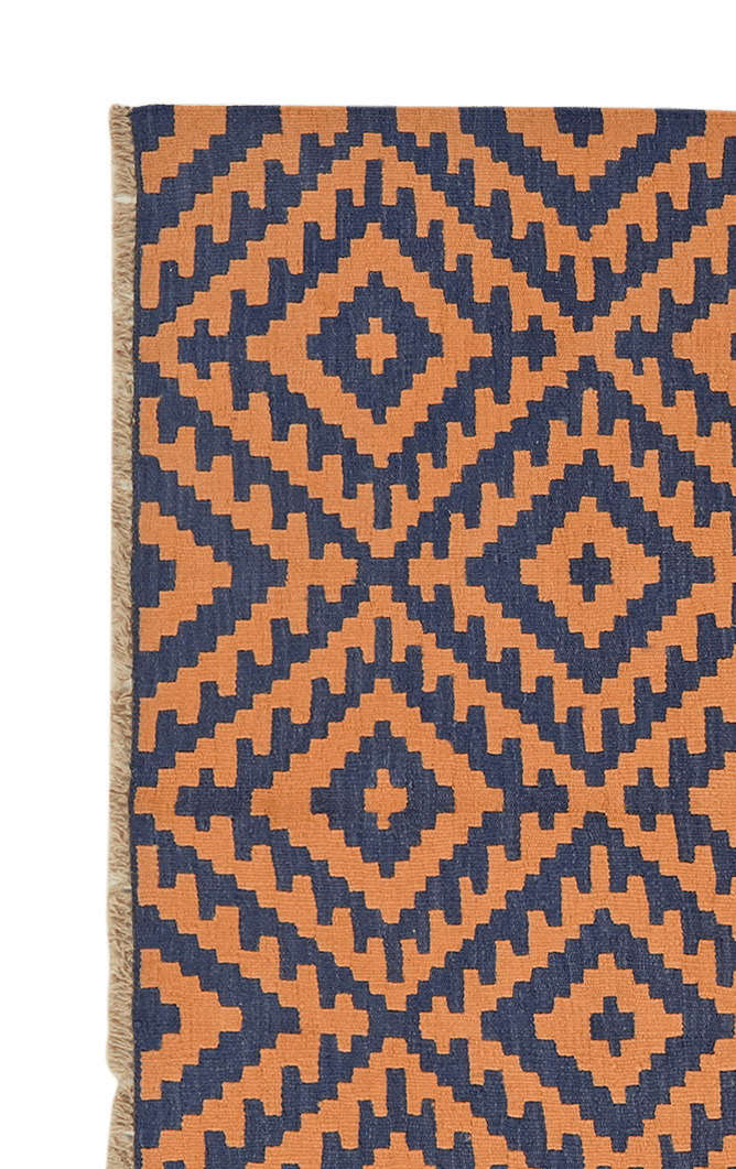 Kelim Gashgai — Handmade, 153x197 cm, Beige, 100% Virgin Wool | View 3