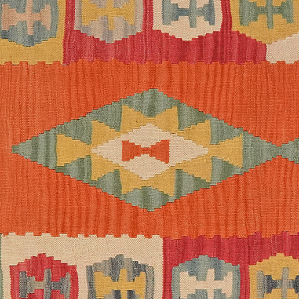 Kelim Gashgai — Handgefertigt, 303x91 cm, Bunt, 100% Virgin Wool | View 5