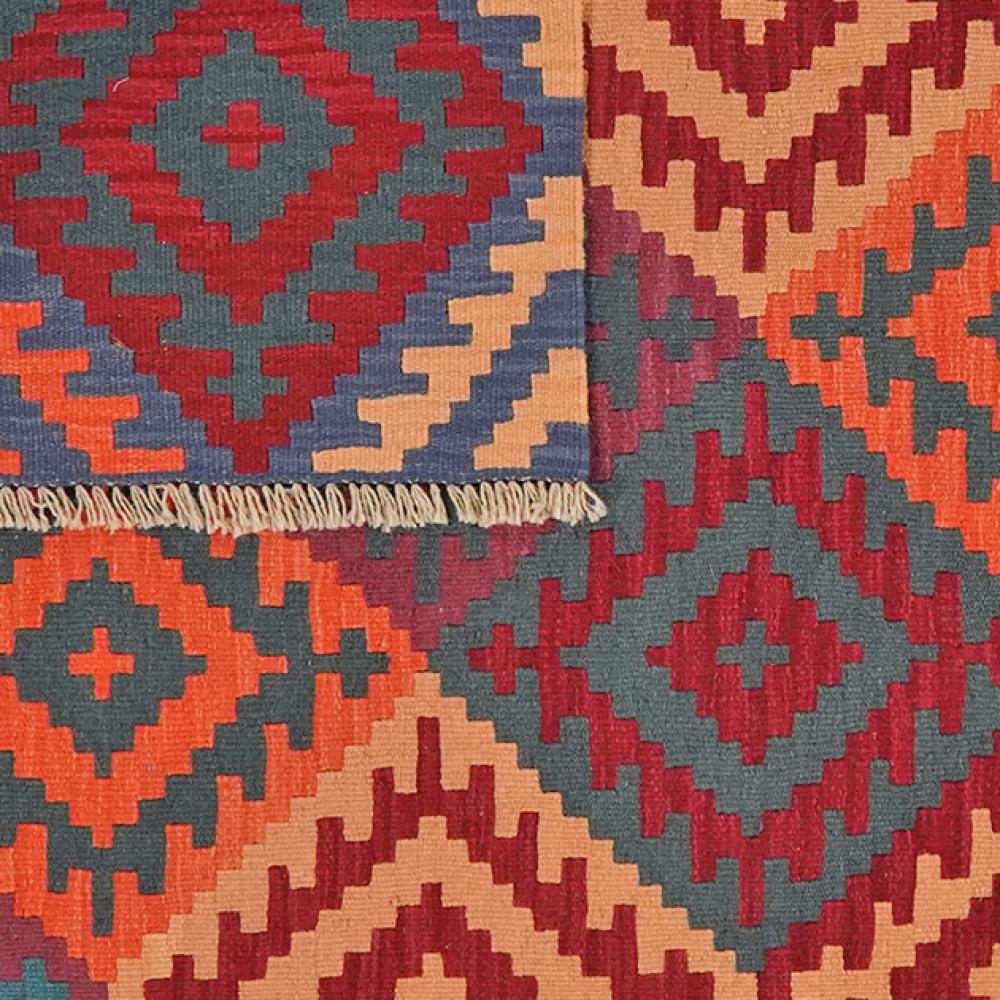 Kelim Gashgai — Handmade, 152x197 cm, Multicolor, 100% Virgin Wool | View 6