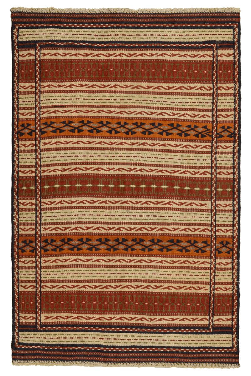 Kelim Kordi — Handmade, 96x148 cm, Multicolor, 100% Virgin Wool | Main view