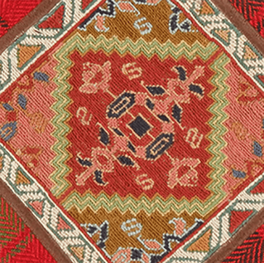Kelim Pouf — Handmade, 47x47 cm, Multicolor, 100% Virgin Wool | View 4