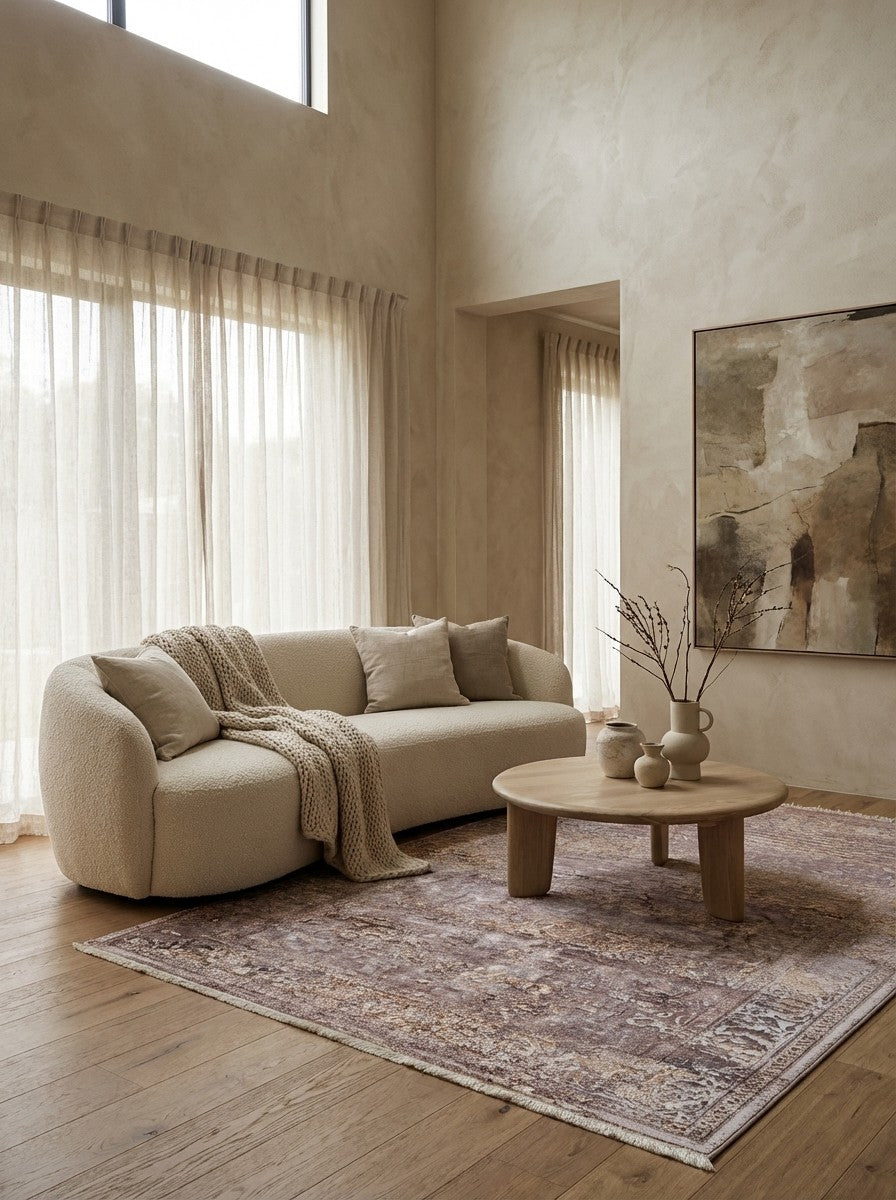 Paradayda — Hand-knotted, 173x238 cm, Beige, 80% Viskose, 20% Baumwolle | Detail view
