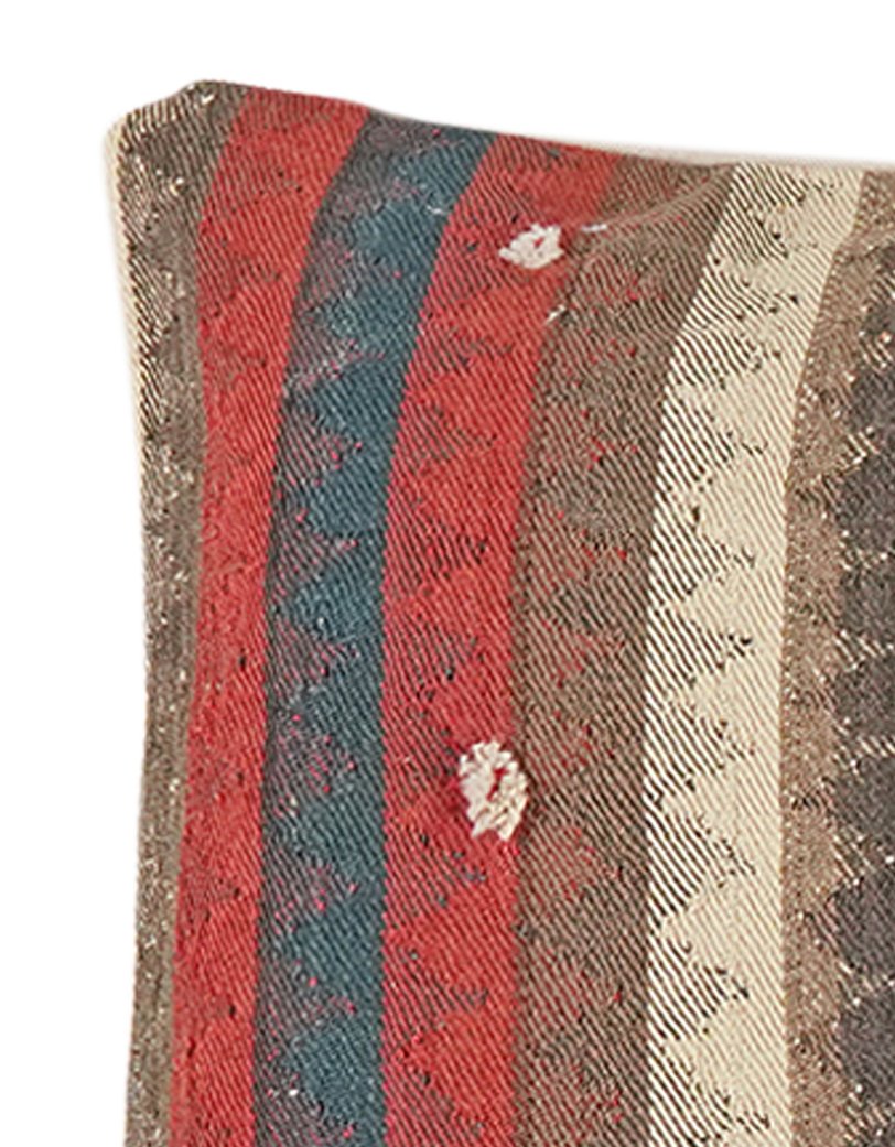 Kelim Kissen — Handmade, 65x65 cm, Multicolor, 100% Virgin Wool | View 3