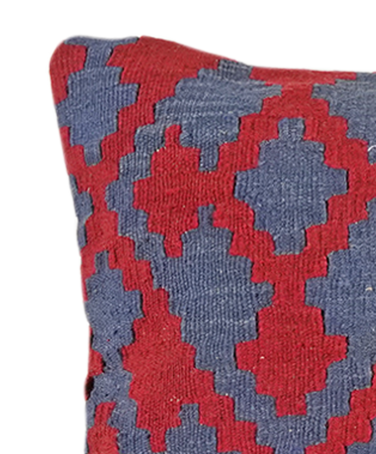 Kelim Kissen — Handgefertigt, 65x65 cm, Bunt, 100% Virgin Wool | View 4