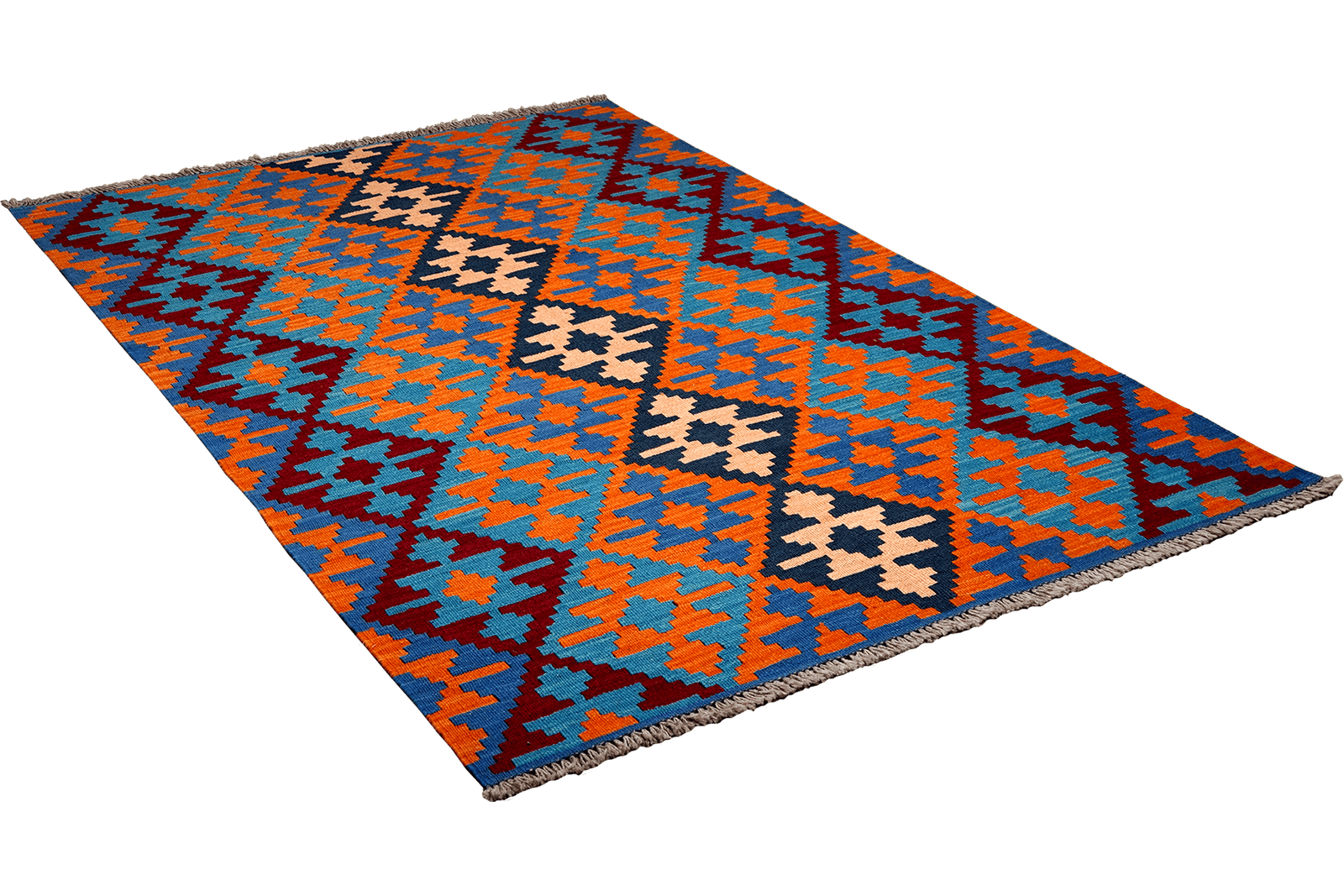 Kelim Gashgai — Handmade, 124x185 cm, Multicolor, 100% Virgin Wool | View 4