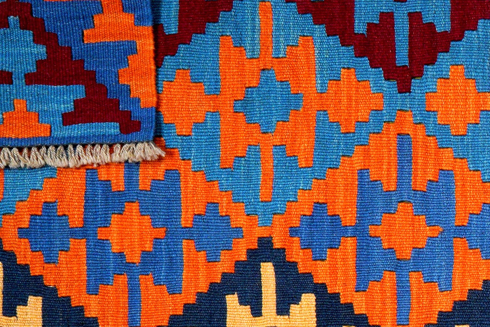 Kelim Gashgai — Handmade, 124x185 cm, Multicolor, 100% Virgin Wool | View 6