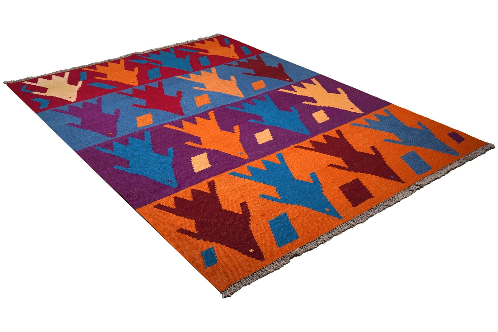 Kelim Gashgai — Handmade, 172x219 cm, Multicolor, 100% Virgin Wool | View 4
