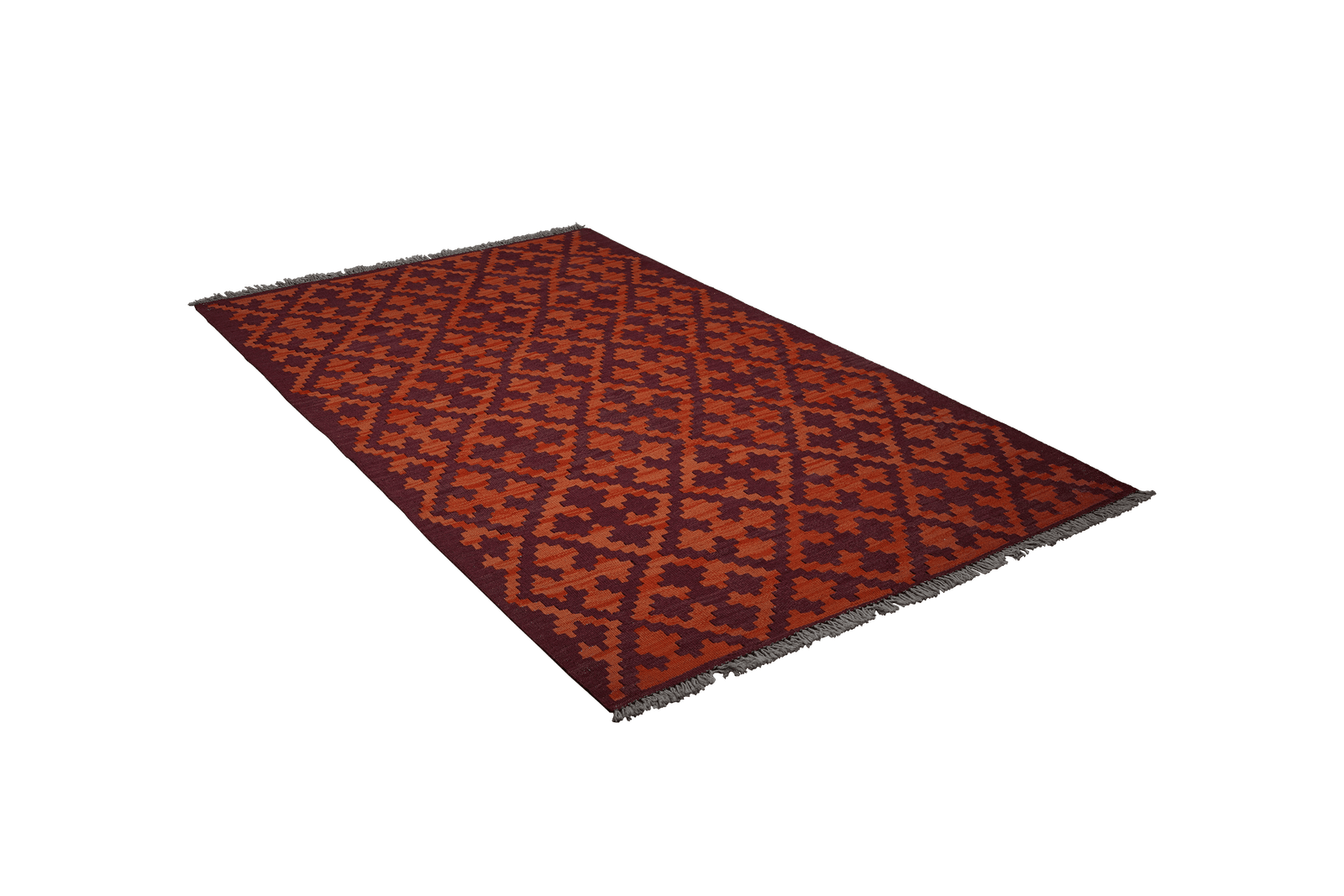 Kelim Gashgai — Handmade, 123x196 cm, Orange, 100% Virgin Wool | View 4