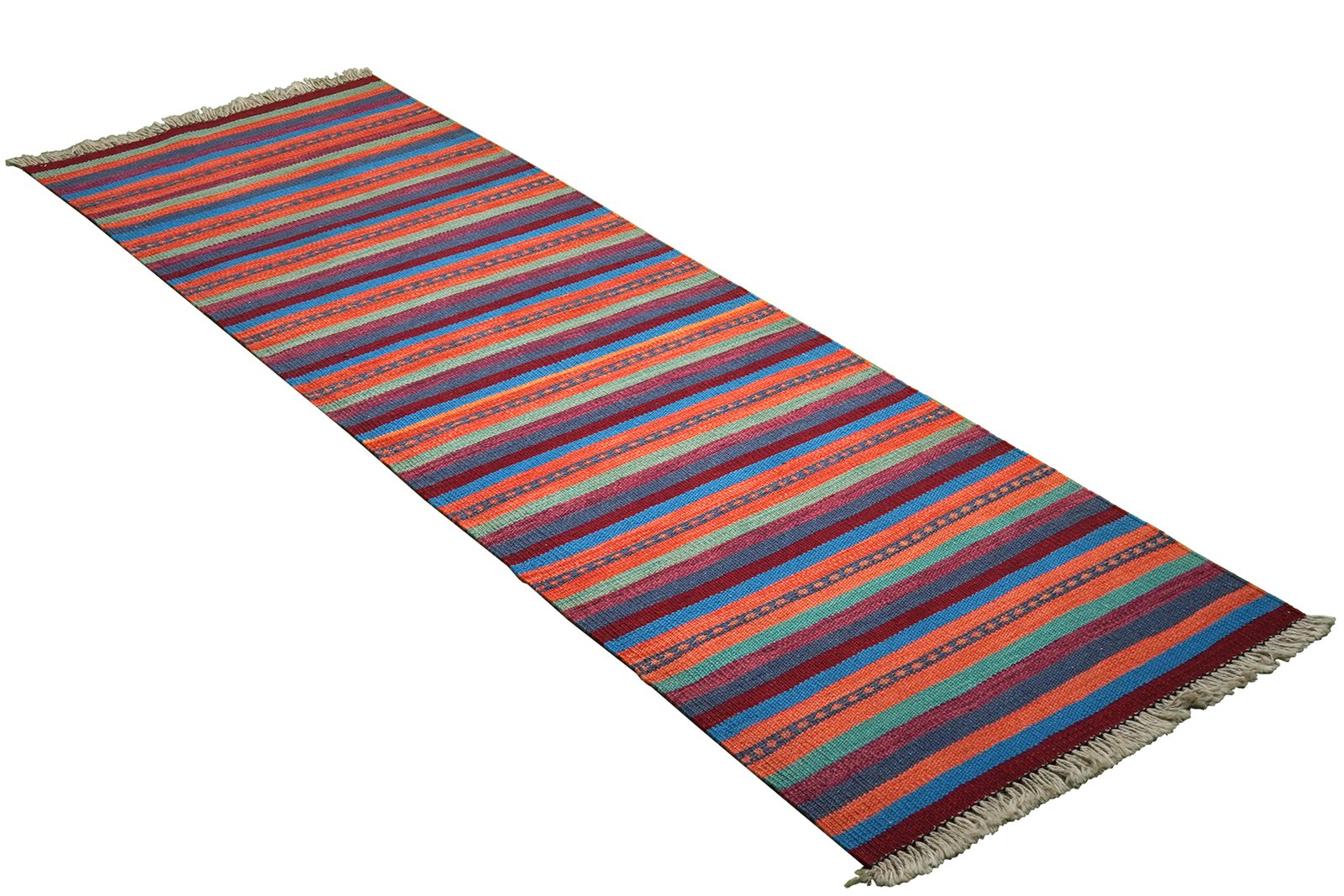 Kelim Gashgai — Handmade, 62x191 cm, Multicolor, 100% Virgin Wool | View 4