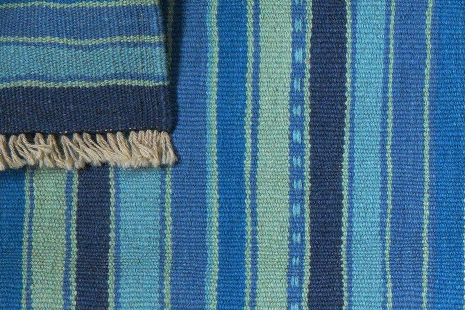 Kelim Gashgai — Handmade, 66x199 cm, Blue, 100% Virgin Wool | View 6