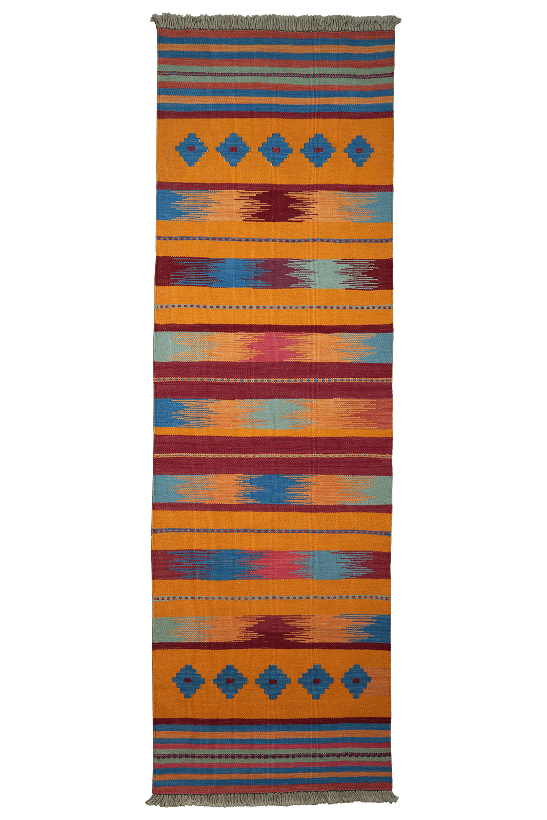 Kelim Gashgai — Handmade, 66x212 cm, Multicolor, 100% Virgin Wool | Main view