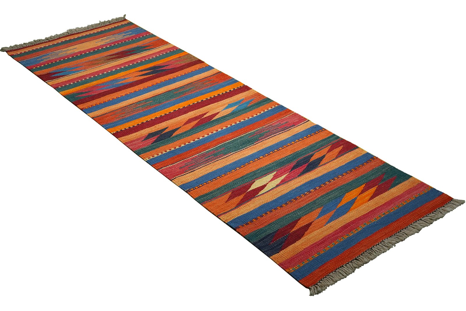 Kelim Gashgai — Handmade, 61x191 cm, Multicolor, 100% Virgin Wool | View 4