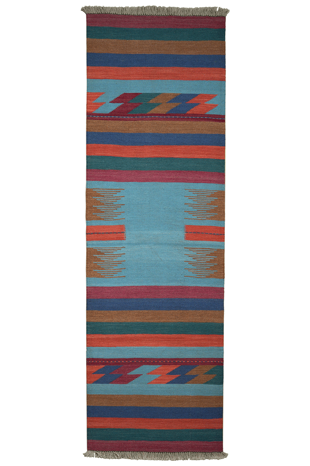 Kelim Gashgai — Handmade, 63x200 cm, Multicolor, 100% Virgin Wool | Main view