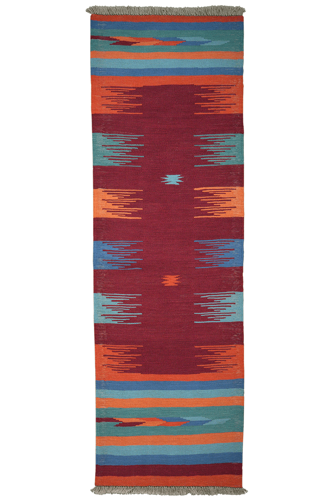 Kelim Gashgai — Handmade, 61x201 cm, Multicolor, 100% Virgin Wool | Main view