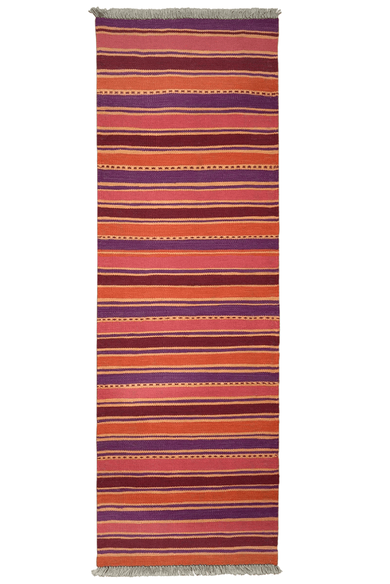 Kelim Gashgai — Handmade, 63x195 cm, Multicolor, 100% Virgin Wool | Main view