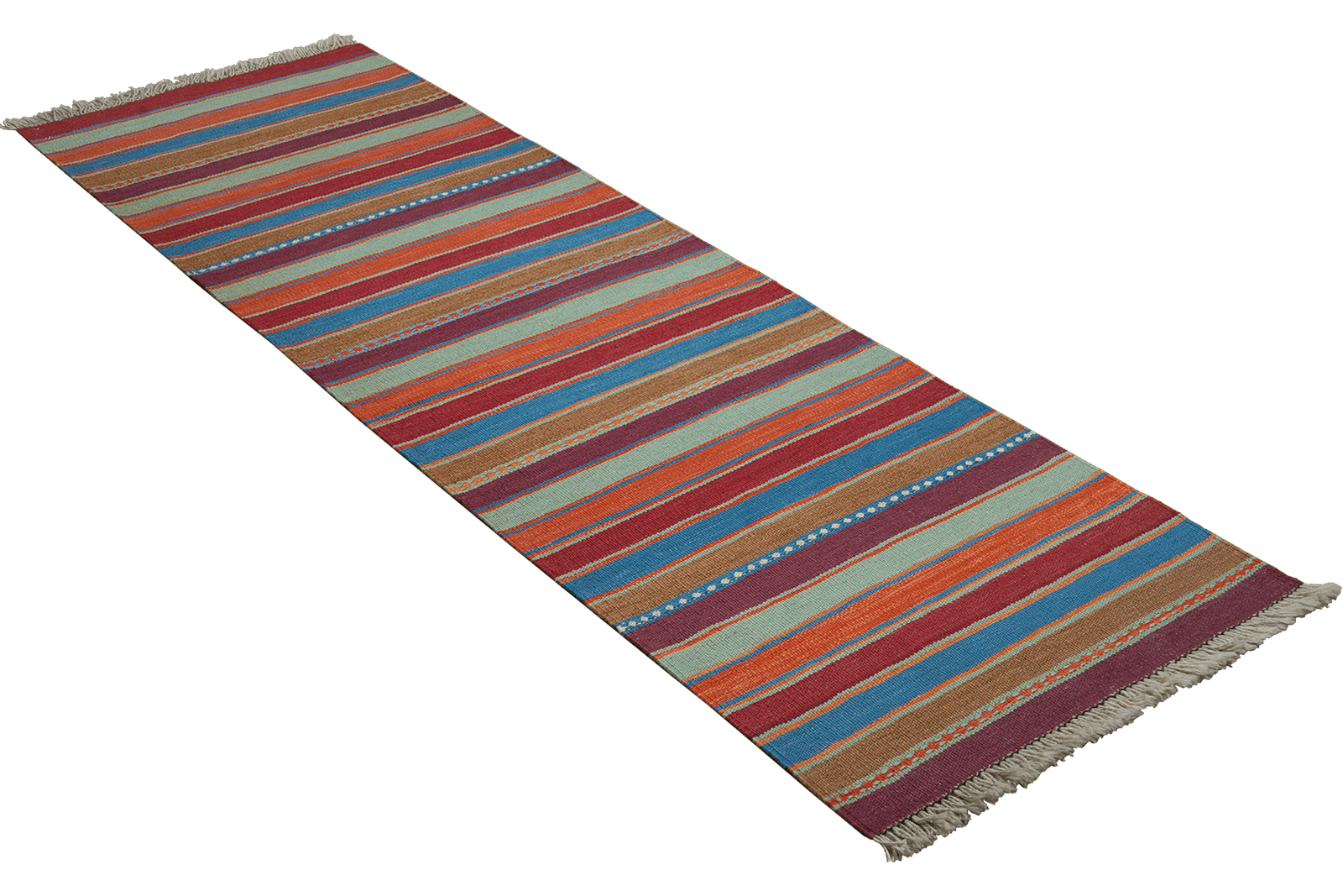 Kelim Gashgai — Handmade, 62x202 cm, Multicolor, 100% Virgin Wool | View 4