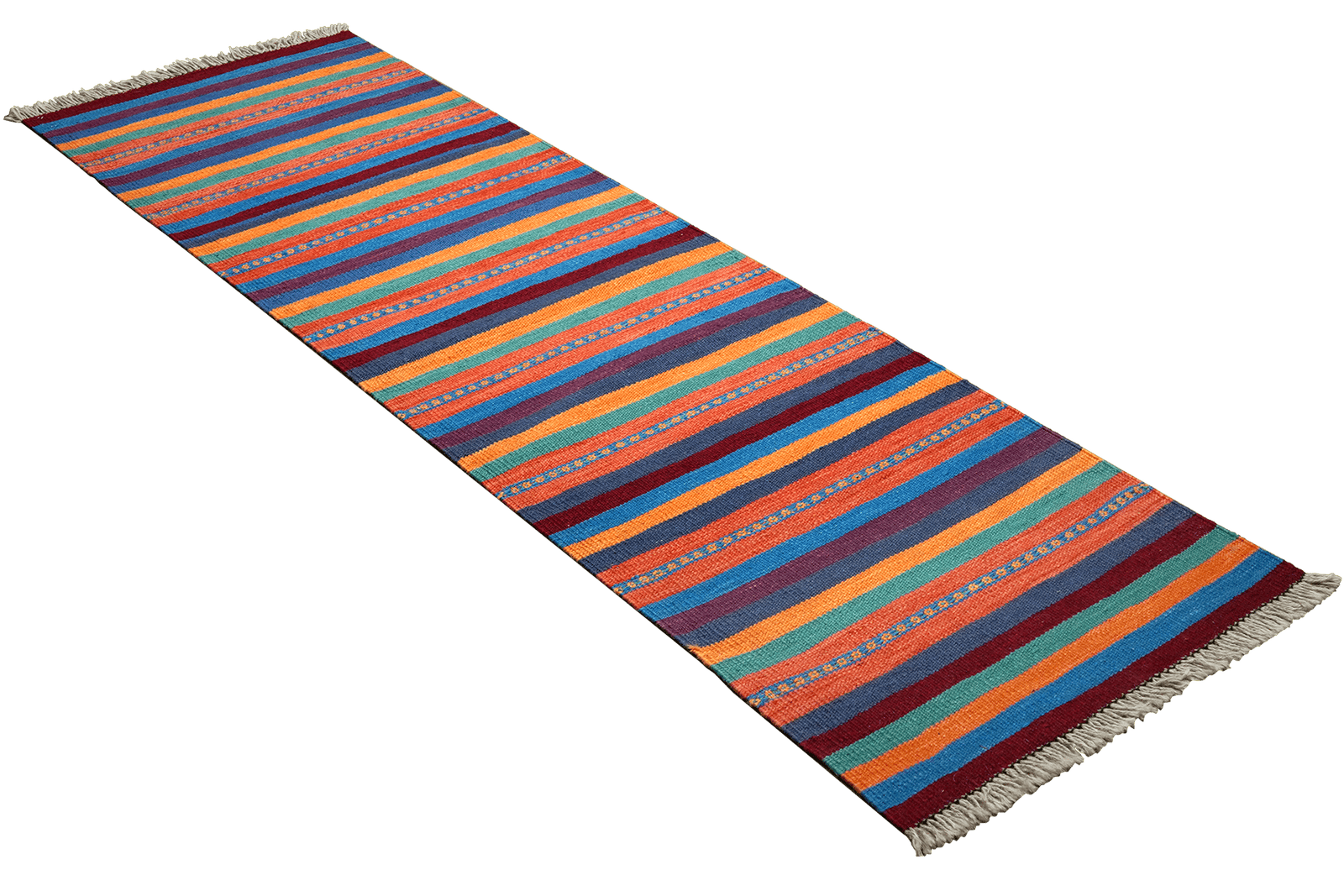 Kelim Gashgai — Handmade, 59x196 cm, Multicolor, 100% Virgin Wool | View 4