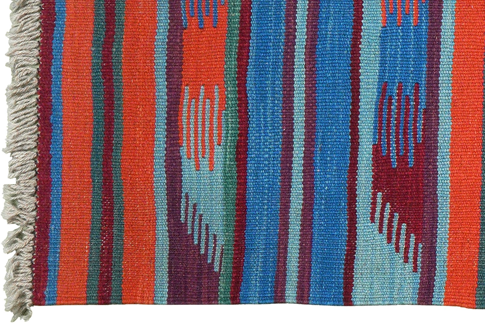 Kelim Gashgai — Handmade, 64x193 cm, Multicolor, 100% Virgin Wool | View 3