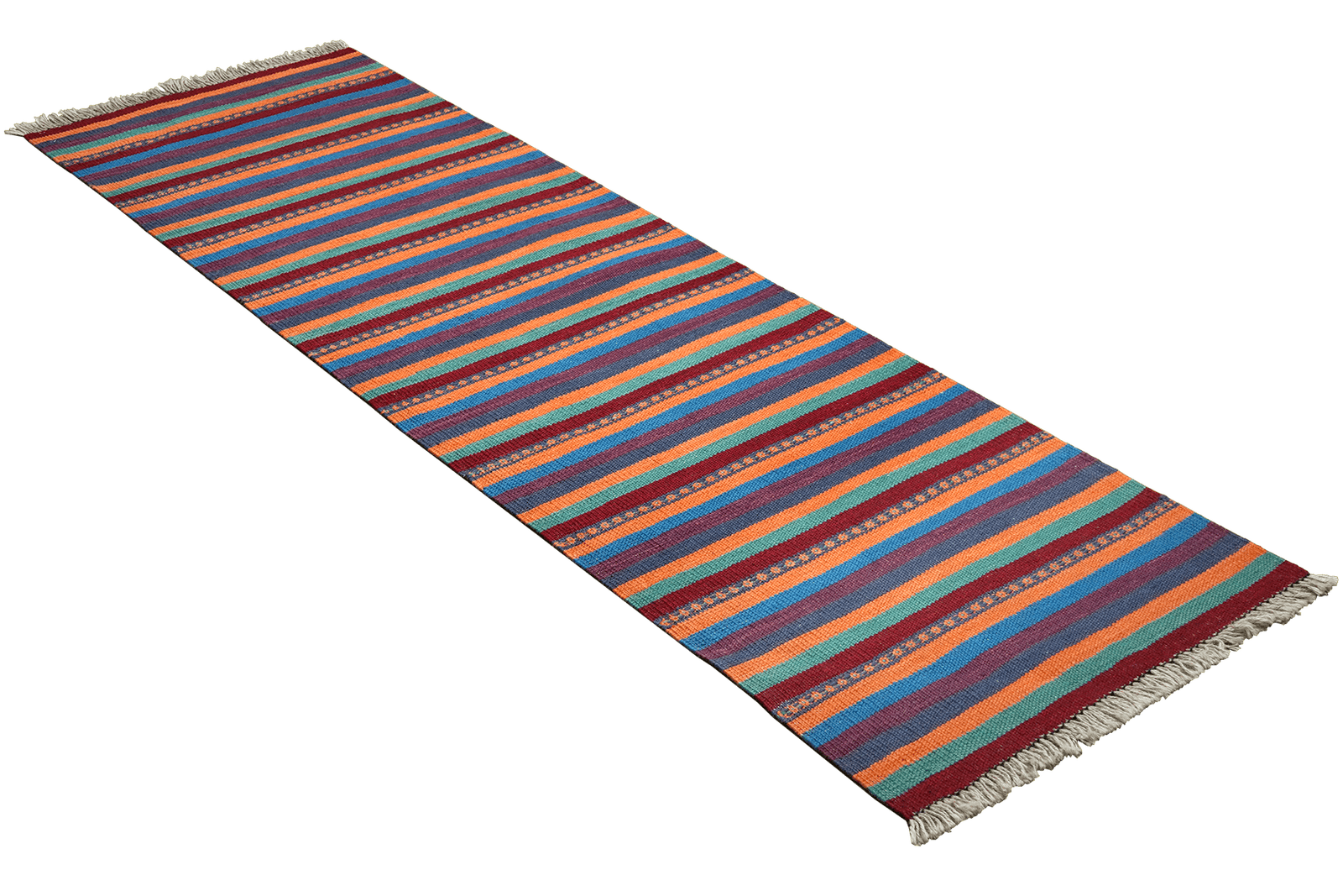 Kelim Gashgai — Handmade, 60x197 cm, Multicolor, 100% Virgin Wool | View 4