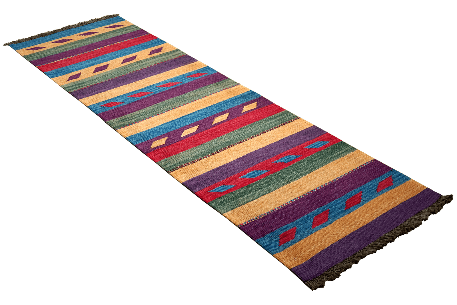 Kelim Gashgai — Handmade, 60x196 cm, Multicolor, 100% Virgin Wool | View 4